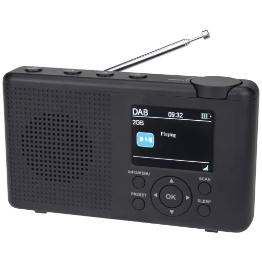 Reflexion TRA23DAB/GR Asztali rádió DAB+, DAB, URH DAB+, URH Újratölthető Antracit, Szürke