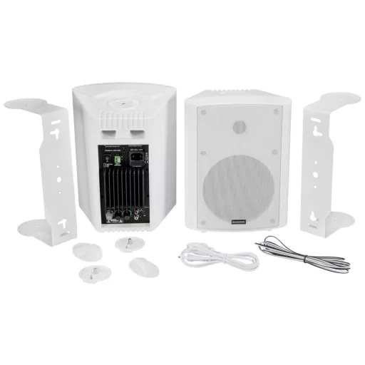Omnitronic ALP-6A white Aktív PA hangfal készlet 17 cm 6.5 coll 45 W 2 db