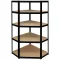 TOOLCRAFT TO-8701224 Raktári polc sarokmodul 175 kg (Sz x Ma x Mé) 700 x 1800 x 700 mm Fém (por bevonattal), MDF lap Galvanikusan cinkezett Fekete (matt) Fém