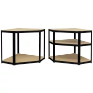   TOOLCRAFT TO-8701224 Raktári polc sarokmodul 175 kg (Sz x Ma x Mé) 700 x 1800 x 700 mm Fém (por bevonattal), MDF lap Galvanikusan cinkezett Fekete (matt) Fém