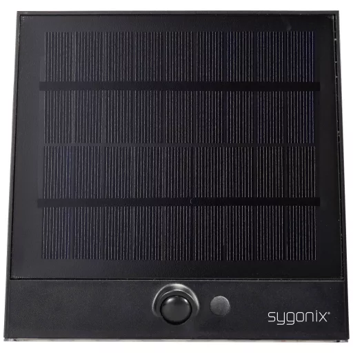 Sygonix SY-5801970 Napelemes kültéri fali lámpa mozgásjelzővel LED Fixen beépített LED-es 2 W Antracit szürke