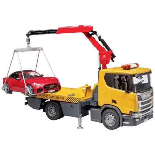 bruder Scania Super 560R vontatóautó roadsterrel Kész modell Haszonjármű modell