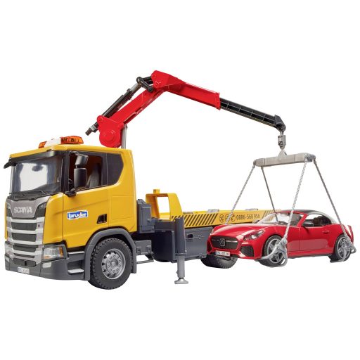 bruder Scania Super 560R vontatóautó roadsterrel Kész modell Haszonjármű modell