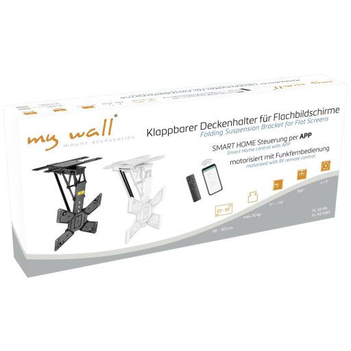 My Wall HL46MWL TV mennyezeti tartó Távirányítóval, Motorizált, Billenthető, Dönthető 58,4 cm (23) - 165,1 cm (65) Mennyezeti tartó, elektromosan motorizált,