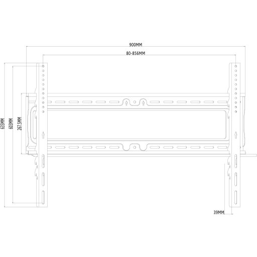 My Wall HP6-3AL TV fali tartó Lopás elleni védelemmel, Beépített vízmérték 106,7 cm (42) - 228,6 cm (90) Merev