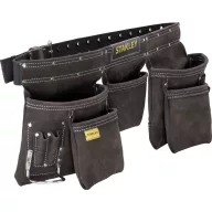  STANLEY Werkzeugschürze 5xFach+Halter Werkzeug-Gürteltasche Leder STST1-80113 Szerszámtartó övtáska, szerszámok nélkül
