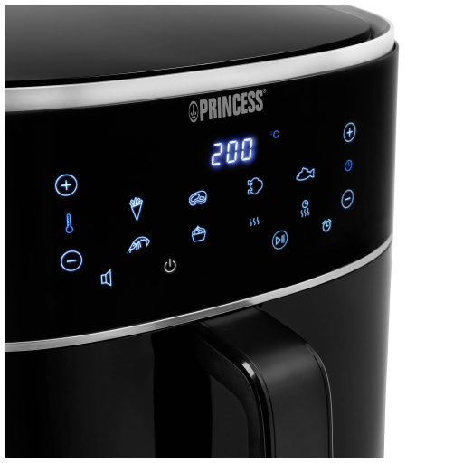Princess 01.182254.01.001 Forrólevegős fritőz 8 l 1800 W Tapadásmentes bevonat, Forrólevegő funkció, Időzítő funkció, Hőmérséklet előválasztás, Kijelzővel