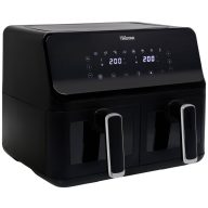   Tristar FR-9040 Dupla fritőz 8 l 2700 W Forrólevegő funkció, Időzítő funkció, Tapadásmentes bevonat, Hőmérséklet előválasztás Fekete