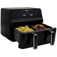   Tristar FR-9040 Dupla fritőz 8 l 2700 W Forrólevegő funkció, Időzítő funkció, Tapadásmentes bevonat, Hőmérséklet előválasztás Fekete