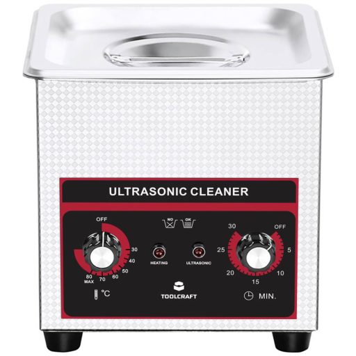 Ultrahangos tisztító fűtéssel és tisztítókosárral 160 W 1,3 l, TOOLCRAFT USC-130