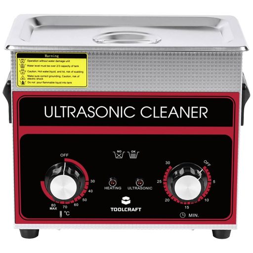 Ultrahangos tisztító fűtéssel és tisztítókosárral 280 W 3,2 l, TOOLCRAFT USC-320