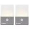 Varta 16634101402 Motion Sensor Outdoor Light Twin LED Kemping lámpa 40 lm Elemekről üzemeltetett 60 g Szürke
