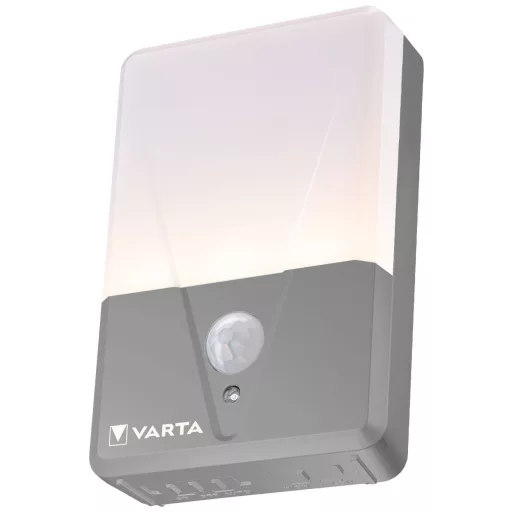 Varta 16634101402 Motion Sensor Outdoor Light Twin LED Kemping lámpa 40 lm Elemekről üzemeltetett 60 g Szürke