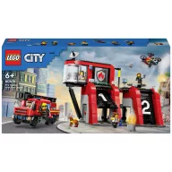   LEGO® CITY 60414 Tűzoltószertár forgótányéros létrás járművel