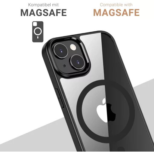 JT Berlin Pankow Hybrid MagSafe Hátlap Apple iPhone 15 Fekete, Átlátszó MagSafe kompatibilis 11040