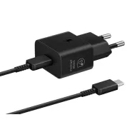   Samsung EP-T2510X USB-s töltőkészülék 25 W 1x USB-C® Fekete Gyorstöltő