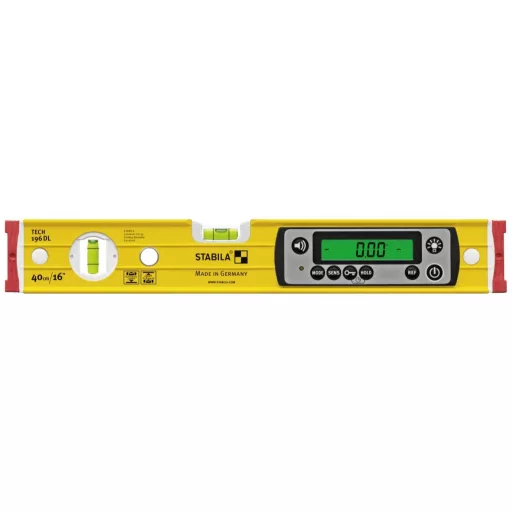 Stabila TECH 196 DL 19830 Digitális vízmérték csúszásgátlóval, táskával 40 cm 0.5 mm/m