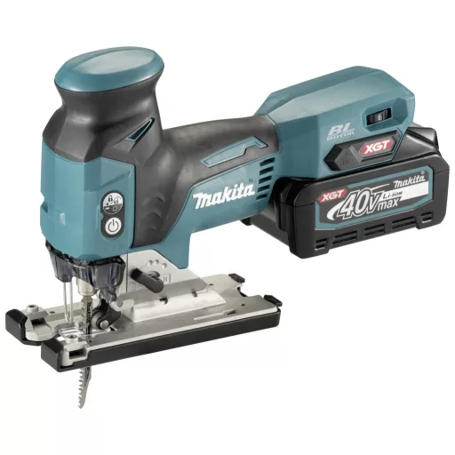 Makita Akkus asztali fűrész JV001GZ kefe nélkül, akku nélkül, töltő nélkül 700 W 40 V Vele szállított akkuk száma 0