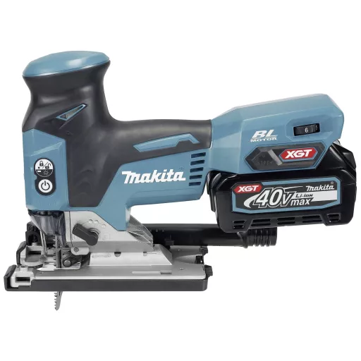 Makita Akkus asztali fűrész JV001GZ kefe nélkül, akku nélkül, töltő nélkül 700 W 40 V Vele szállított akkuk száma 0