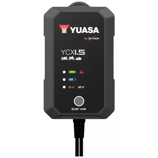 Yuasa Ólomakku töltő YCX1.5 6 V, 12 V Töltőáram (max.) 1.5 A