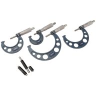   Dasqua 4111-8210 4 részes külső mikrométer készlet 0 - 100 mm Leolvasás: 0.01 mm