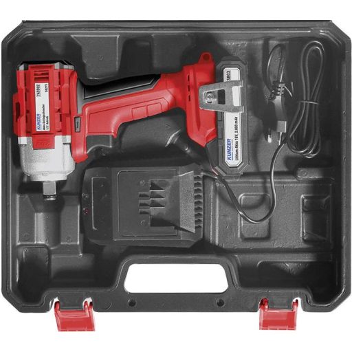 Kunzer 7ASS02 Akkus ütvecsavarozó 450 Nm 18 V Vele szállított akkuk száma 1 2.0 Ah Lítiumion akkuval, Töltővel, Hordtáskával