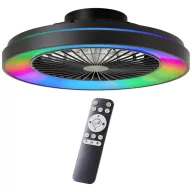   Brilliant G93854/06 Mazzaro LED-es mennyezeti lámpa ventilátorral LED EEK: E (A - G) 40 W Fekete