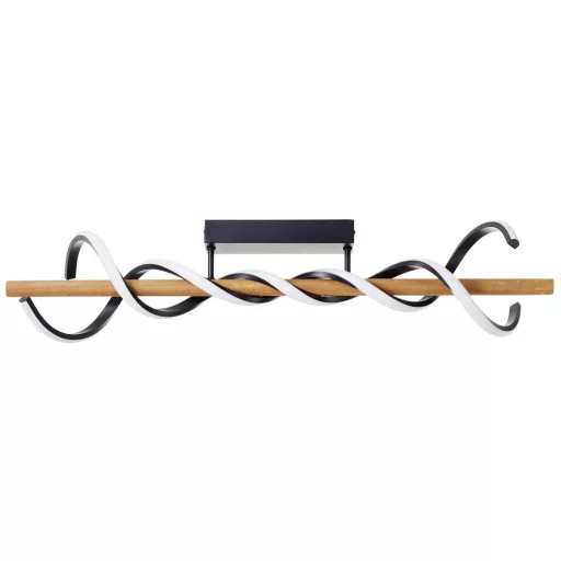 Brilliant G99350/76 Amalia LED-es mennyezeti lámpa LED Fixen beépített LED-es EEK: D (A - G) 34 W Fa, Fekete