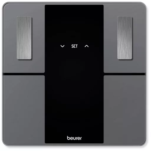 Beurer BF 500 Testzsíranalizáló mérleg digitális Mérési tartomány (max.)=180 kg Fekete Bluetooth-szal