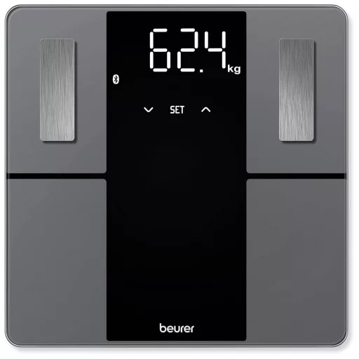 Beurer BF 500 Testzsíranalizáló mérleg digitális Mérési tartomány (max.)=180 kg Fekete Bluetooth-szal
