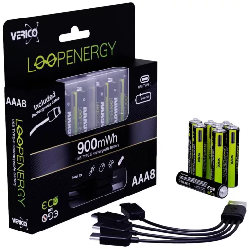 Verico LoopEnergy USB-C USB-C® akku Lítiumion 600 mAh 1.5 V 8 db