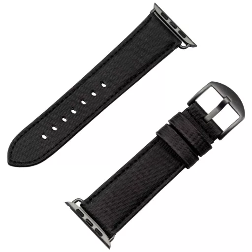 JT Berlin Watchband Wannsee Karpánt 42 mm, 44 mm, 45 mm, 49 mm M Fekete, Space szürke Watch Series 1, Watch Series 2, Watch Series 3, Watch Series 4, Watch