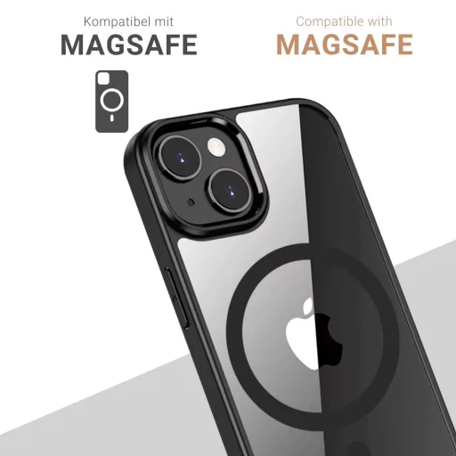 JT Berlin Pankow Hybrid MagSafe Hátlap Apple iPhone 13 Fekete, Átlátszó MagSafe kompatibilis, Ütésálló 10923