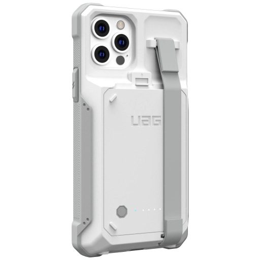 Urban Armor Gear Workflow Healthcare Battery Case Hátlap Apple iPhone 12, iPhone 12 Pro Fehér Beépített akku, Ütésálló, beépített mobiltelefon fogantyú