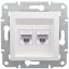 Schneider Electric RJ45 adatcsatlakozó Asfora Fehér (RAL 9003) EPH4870121D 1 db