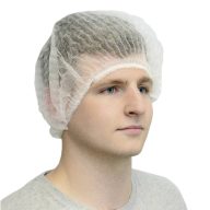   Antistat 600-3033 #####Lebensmittelverarbeitung, #####Labore Redőzött mob sapka Fehér