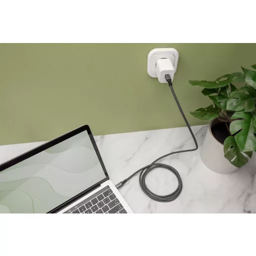 Digitus USB C kábel USB4™ USB-C® dugó 3.00 m Fekete Fonat árnyékolás, Árnyékolt, tépésbiztos, Kerek, 8K UHD DB-300443-030-S