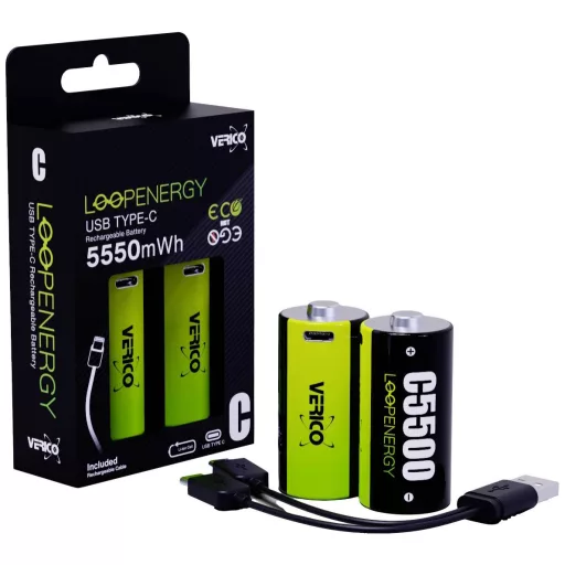 Babyakku Verico LoopEnergy Lítiumion 1.5 V 3700 mAh 2 db