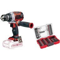   Einhell TP-CD 18/60 Li BL 2618460+2936798 Akkus fúrócsavarozó 18 V Lítiumion akku nélkül, töltő nélkül, kefe nélkül, 42 részes bit készlettel