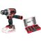 Einhell TP-CD 18/60 Li BL 2618460+2936798 Akkus fúrócsavarozó 18 V Lítiumion akku nélkül, töltő nélkül, kefe nélkül, 42 részes bit készlettel