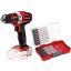 Einhell Power X-Change TE-CD 18/40 Li 1855565+2936800 Akkus fúrócsavarozó 18 V Lítiumion töltő nélkül, akku nélkül, 16 részes bit készlettel