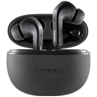   Intenso T300A In Ear headset Bluetooth® Stereo Fekete Noise Cancelling Elemtöltés kijelzés, Headset, Töltőtok, Érintéses vezérlés