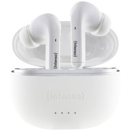   Intenso T302A In Ear headset Bluetooth® Stereo Fehér Noise Cancelling Elemtöltés kijelzés, Headset, Töltőtok, Érintéses vezérlés