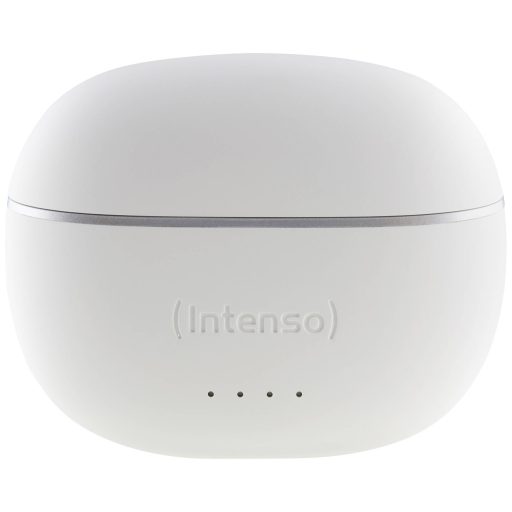 Intenso T302A In Ear headset Bluetooth® Stereo Fehér Noise Cancelling Elemtöltés kijelzés, Headset, Töltőtok, Érintéses vezérlés