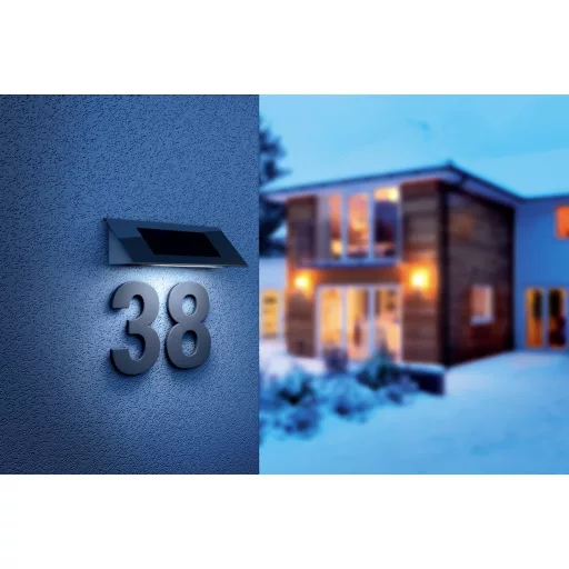 Basi SWL 60 7300-0022 Napelemes házszám megvilágítás LED Fixen beépített LED-es Nemesacél
