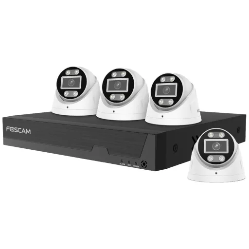 Foscam FNA108E-T4-2T FNA108E-T4-2T LAN IP-Megfigyelő kamera készlet8 csatornás4 db kamerával3840 x 2160 pixel
