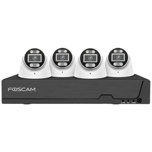 Foscam FNA108E-T4-2T FNA108E-T4-2T LAN IP-Megfigyelő kamera készlet8 csatornás4 db kamerával3840 x 2160 pixel