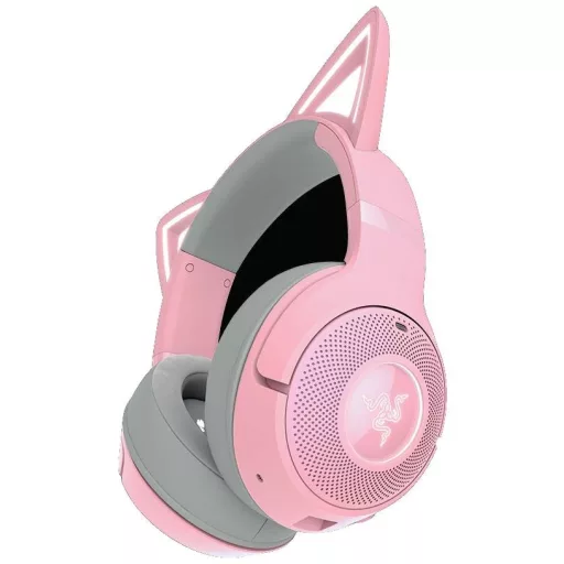 RAZER Kraken Kitty BT V2 Over Ear fejhallgató Bluetooth® Stereo kvarc, Rózsaszín Gamer