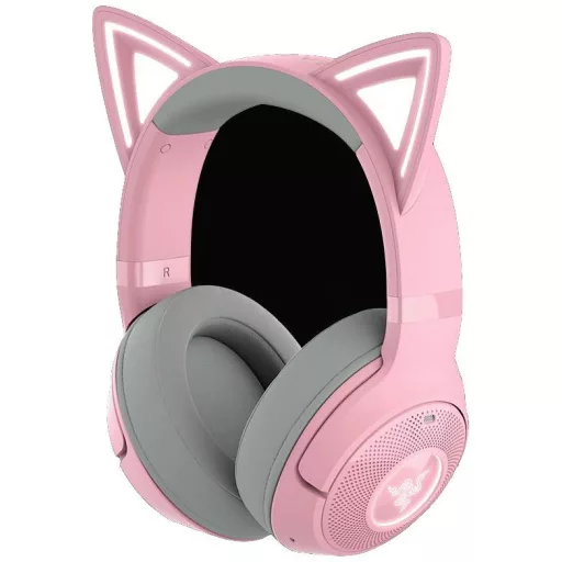 RAZER Kraken Kitty BT V2 Over Ear fejhallgató Bluetooth® Stereo kvarc, Rózsaszín Gamer