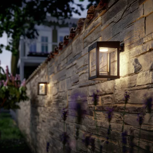 Philips LED Camill 8720169263918 Napelemes kültéri fali lámpa mozgásjelzővel LED 1.4 W Fekete